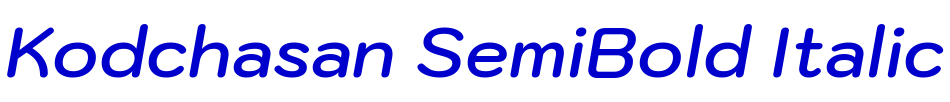 Kodchasan SemiBold Italic フォント
